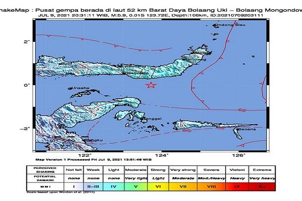 Diguncang Gempa M 5,9 Masyarakat Bolaang Mongondow Selatan Sempat Mengalami Kepanikan