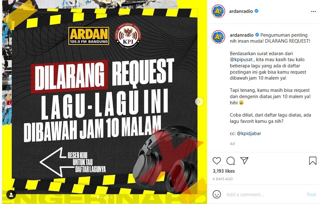 Viral Curhatan Music Director Radio Atas Jam Malam 42 Lagu Oleh KPI