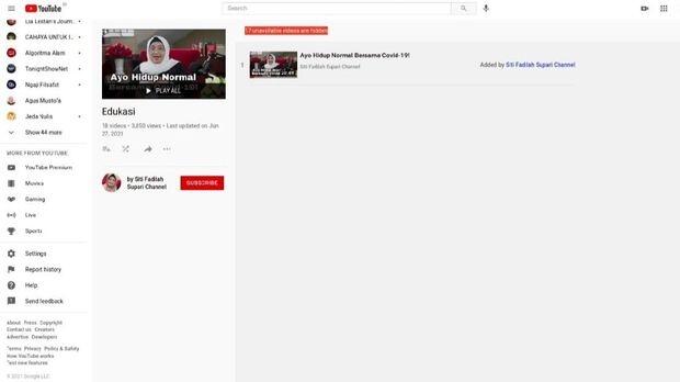 2 Video Eks Menkes Siti Fadilah Di-takedown YouTube, Disebut Tak Sesuai WHO