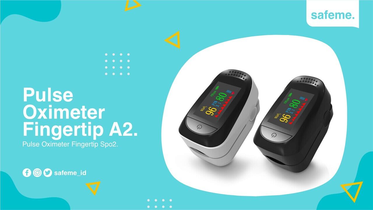 Pulse Oximeter Fingertip A2 Alat Kesehatan Pengukur Kadar Saturasi Oksigen