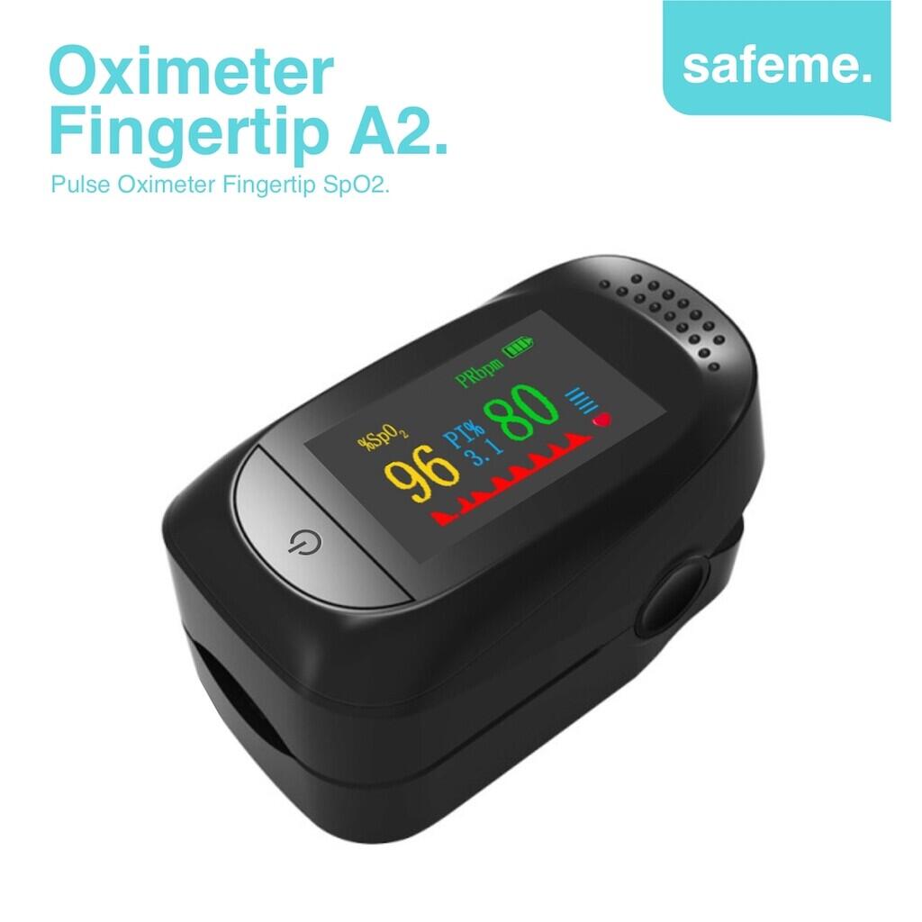Pulse Oximeter Fingertip A2 Alat Kesehatan Pengukur Kadar Saturasi Oksigen