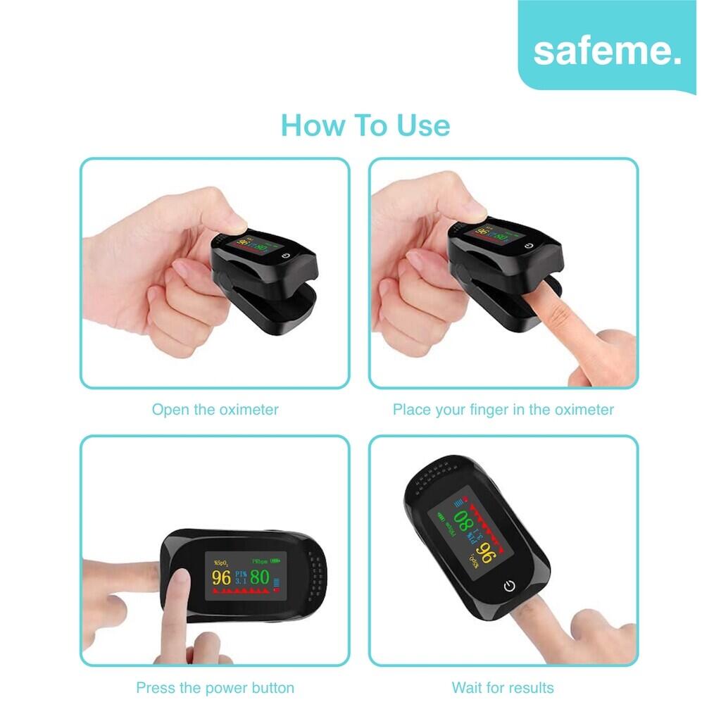 Pulse Oximeter Fingertip A2 Alat Kesehatan Pengukur Kadar Saturasi Oksigen