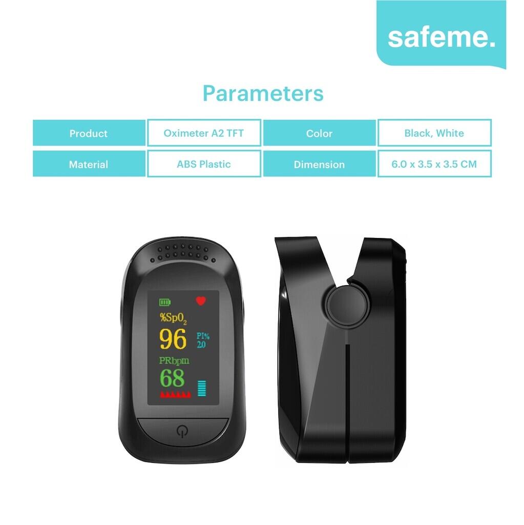 Pulse Oximeter Fingertip A2 Alat Kesehatan Pengukur Kadar Saturasi Oksigen