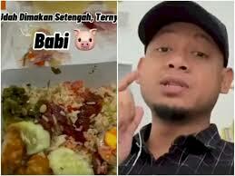 Order Lewat Online Tak Sadar Pria Ini Makan Daging Babi, Udah Habis Setengah Porsi