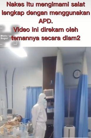 Viral Momen Nakes Jadi Imam Salat Pasien Covid-19 yang Terbaring di Ranjang