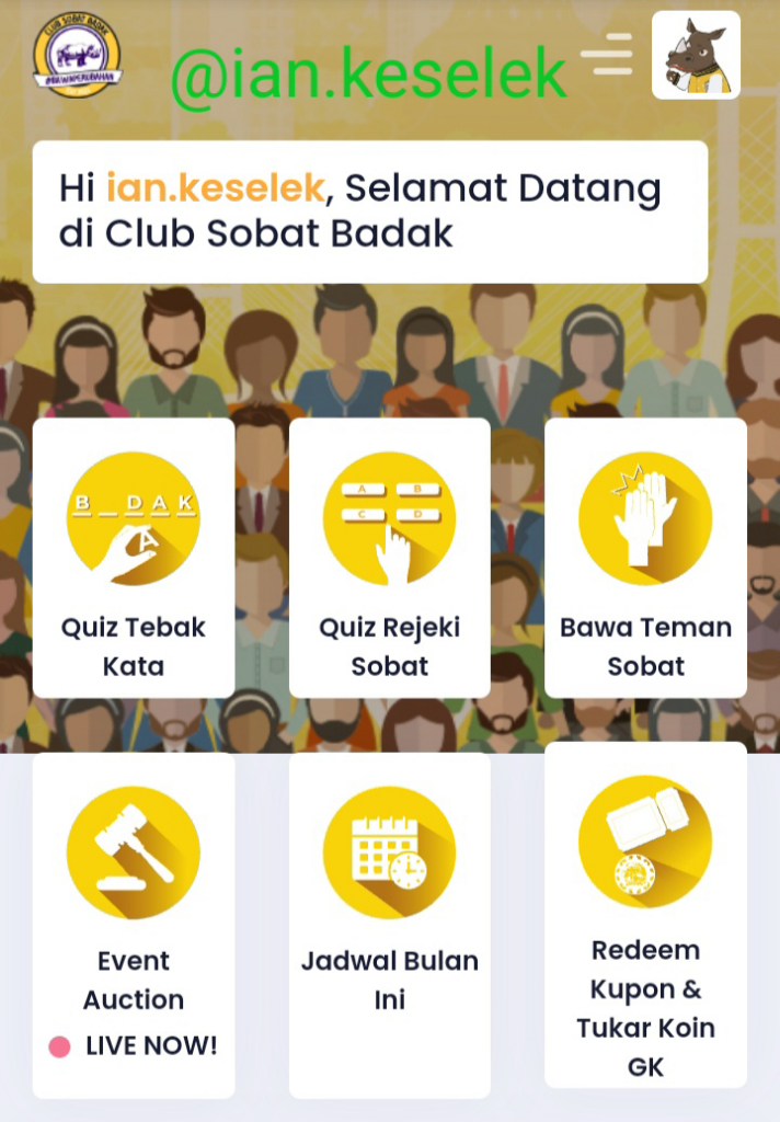 Mau Ikut Lelang Produk Menarik Tanpa Modal? Event Club Sobat Badak Tempatnya!