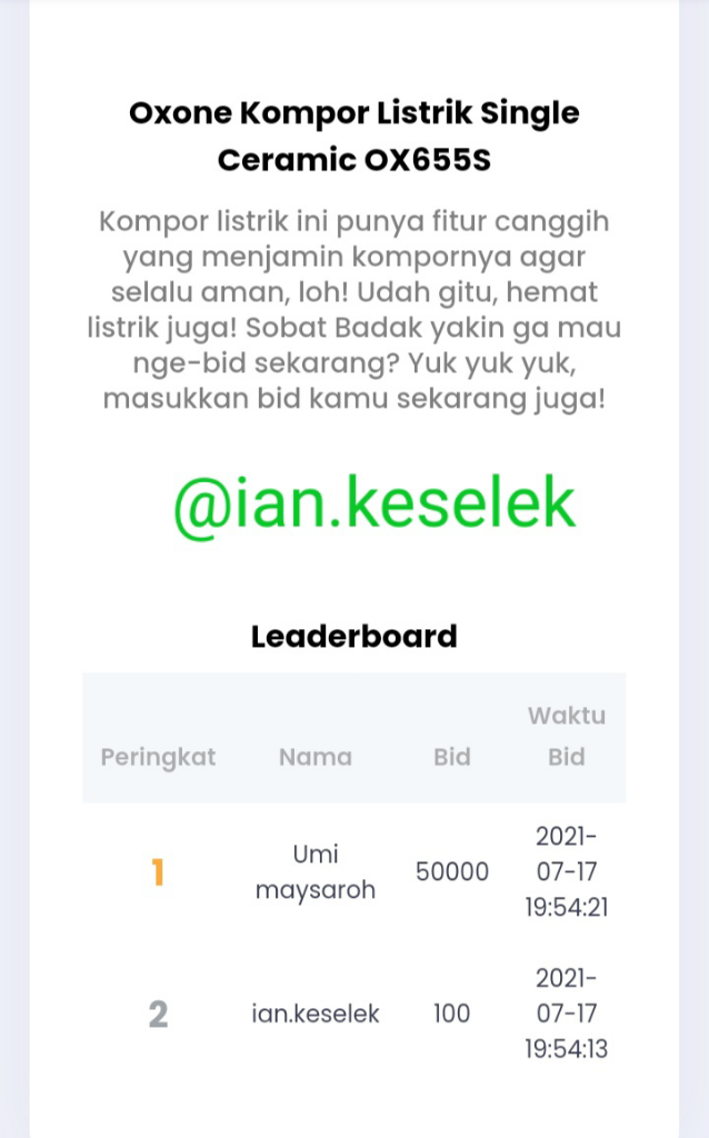Mau Ikut Lelang Produk Menarik Tanpa Modal? Event Club Sobat Badak Tempatnya!