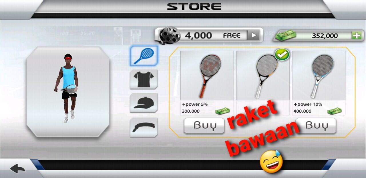 Bertanding Semua Turnamen di Game Tennis 3D