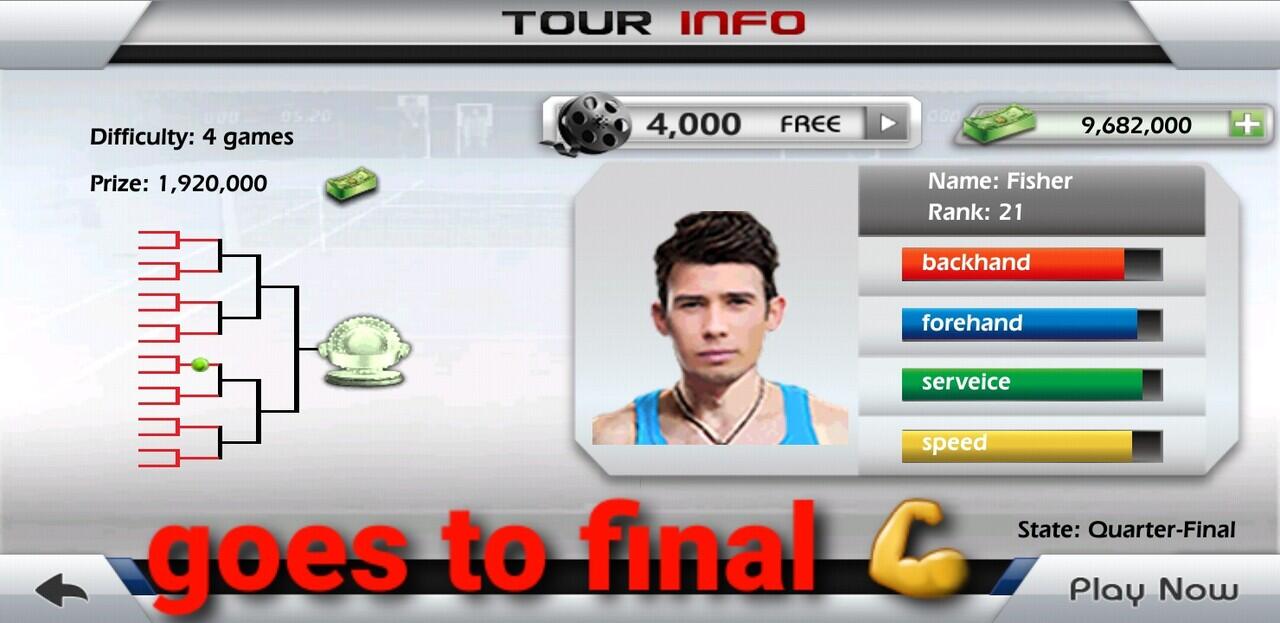 Bertanding Semua Turnamen di Game Tennis 3D