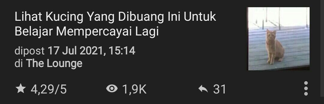 Thread Gak Lolos Review Gara-Gara Gak Menarik Walaupun Viewnya Banyak