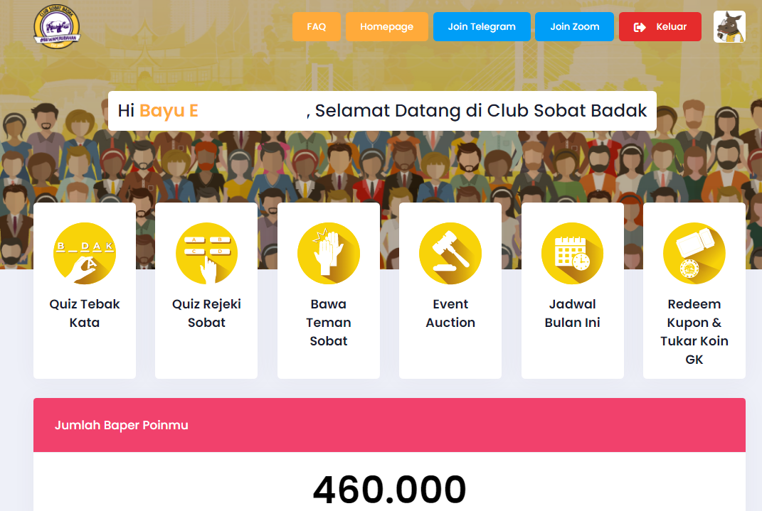 berburu gatotkaca poin di sobatbadak.club, mudah murah dan menguntungkan. 