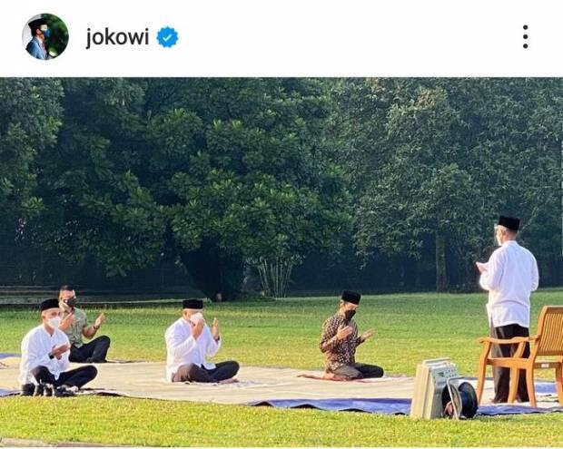 Jokowi Salat Idul Adha di Halaman Istana Bogor, Paspampres Jadi Imam dan Khatib