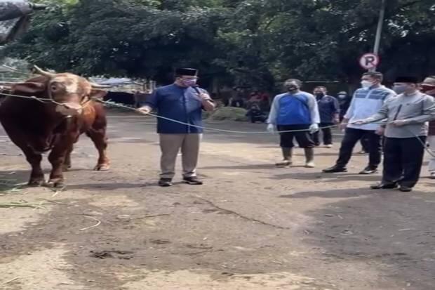 Serahkan Sapi Kurban di RPH Dharma Jaya, Anies: Mohon Pembagian Sesuai Prokes