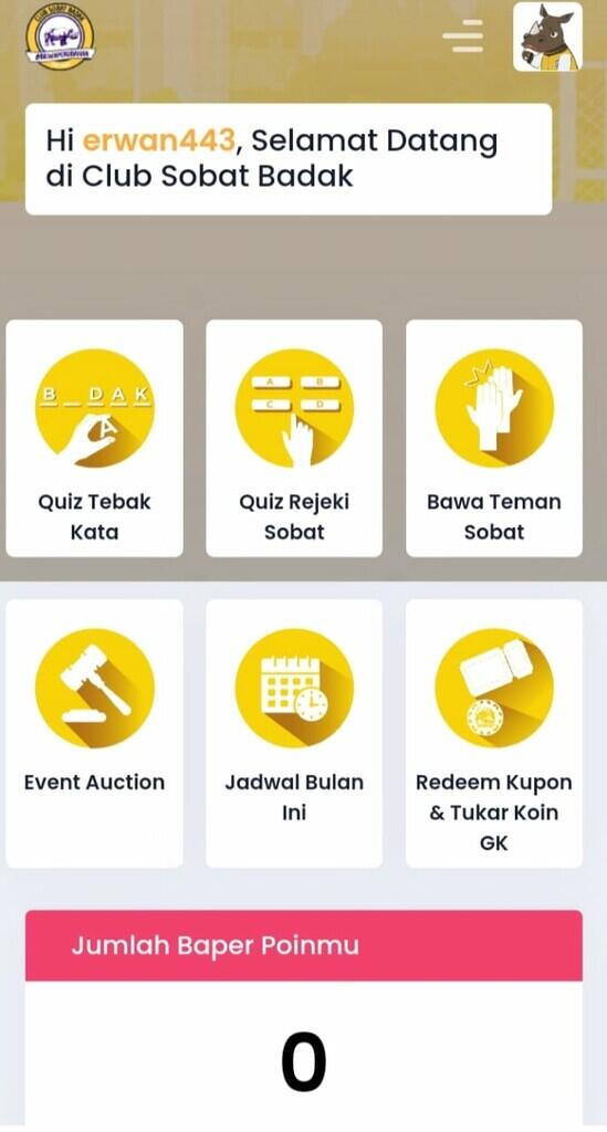 Join Yuk Ke Club Sobat Badak,Banyak Hadiahnya Lho