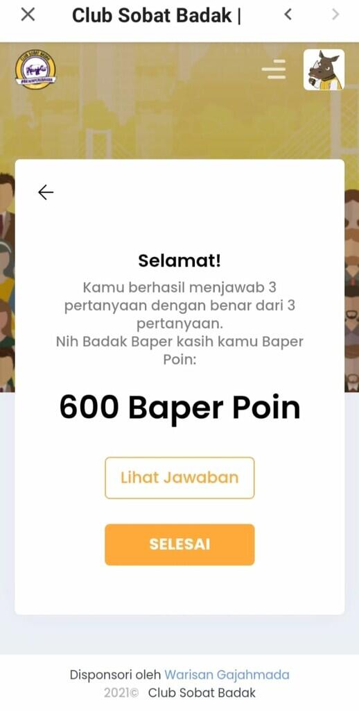 Join Yuk Ke Club Sobat Badak,Banyak Hadiahnya Lho