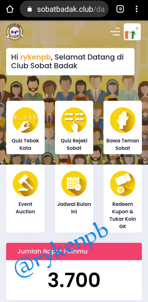 Mau Reward Gratis Yuk Join di Club Sobat Badak
