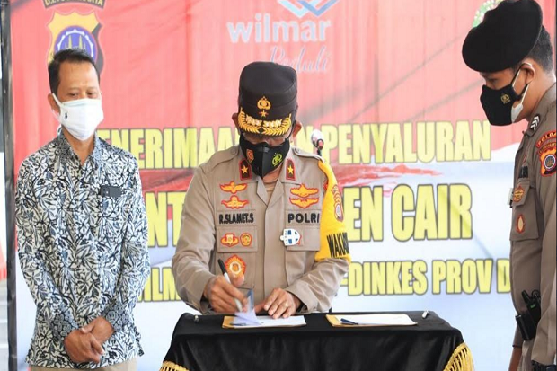 Penuhi Kebutuhan, Polda DIY Salurkan 12 Ton Oksigen dari PT Wilmar untuk 5 RS