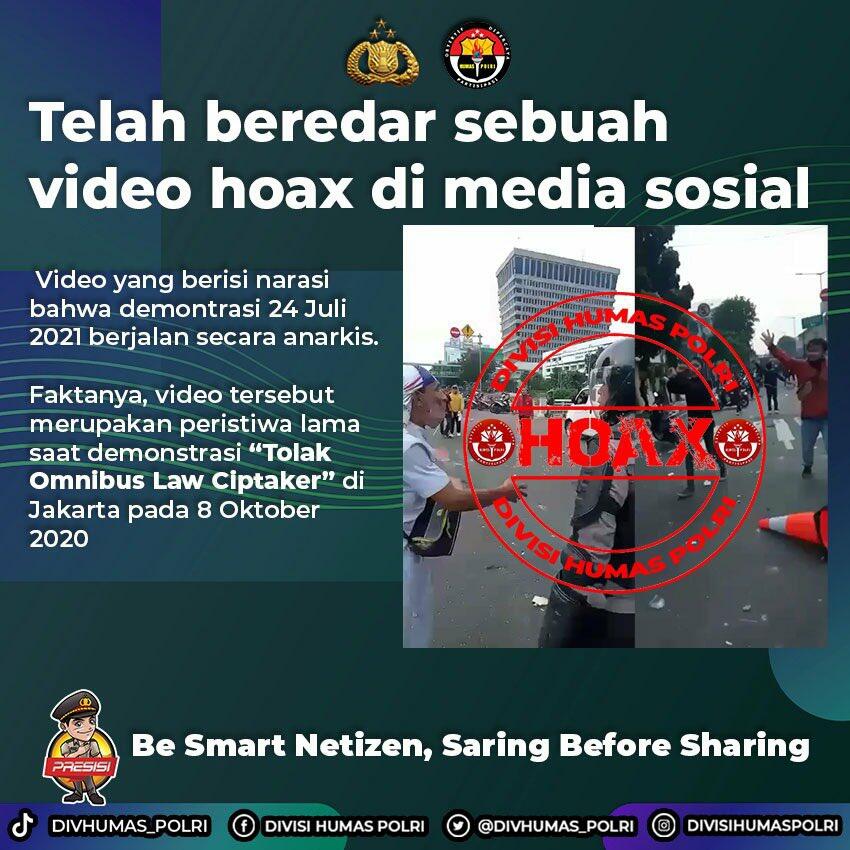 Beredar Video Demo Hari Ini Rusuh, Polri: Hoaks