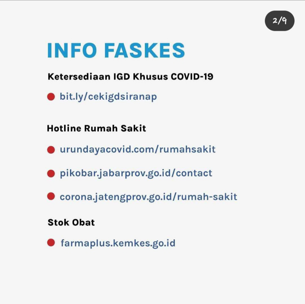 Hotline Pelayanan Covid-19