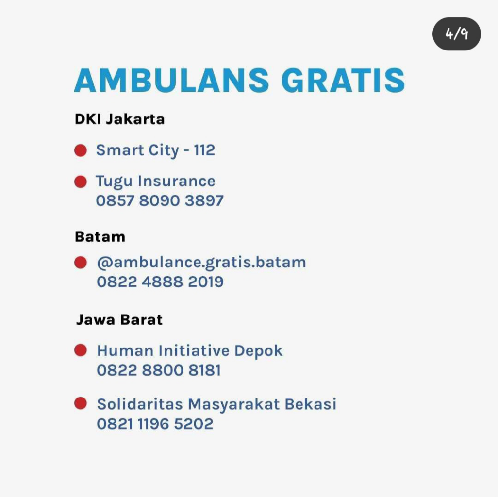 Hotline Pelayanan Covid-19