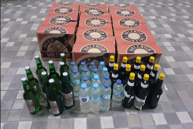 Team Macan Polresta Manado Amankan Puluhan Botol Minuman Keras