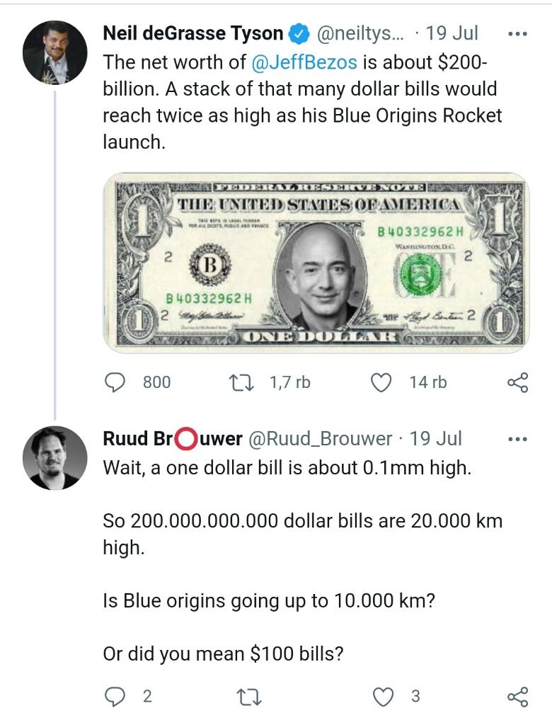 Uang Jeff Bezos Kalau Ditumpuk Bisa Sampai ke Luar Angkasa