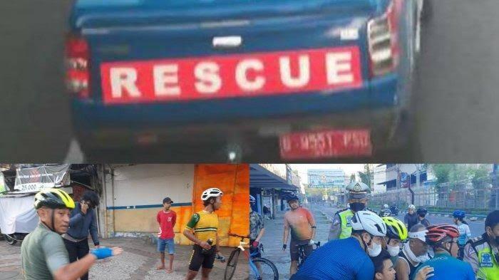 Mobil Rescue Dinsos, Tabrak Lari Pesepeda Di Makassar