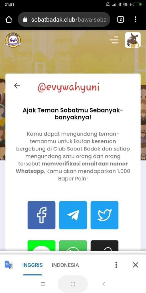 Bermainlah Bersama Sobat Badak, Dapatkan Juga Poin Dan Hadiah Super Kece!