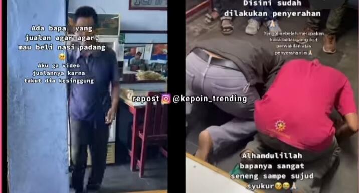 Nasib Tak Ada yang Tahu, Penjual Agar-agar Ini Dapat Donasi Setelah Beli Nasi Padang