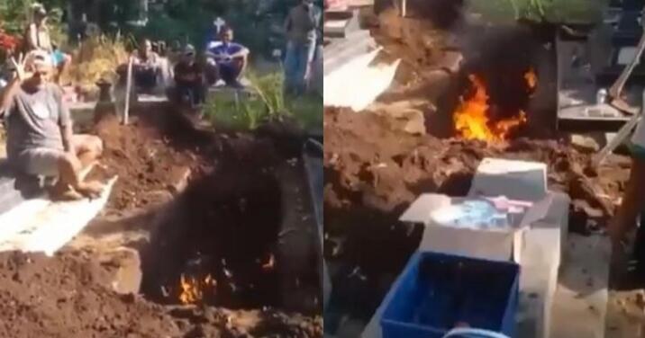 Fenomena Aneh Liang Lahat Keluar Api Usai Digali, Azab atau Ada Fakta Ilmiahnya?