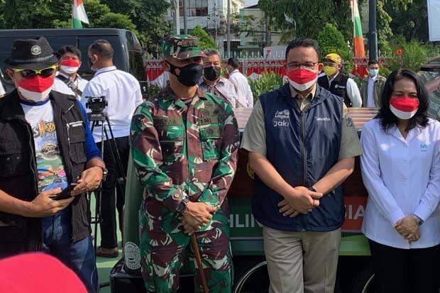 Pangdam Jaya dan Anies Baswedan Resmikan Sentra Vaksinasi Serviam