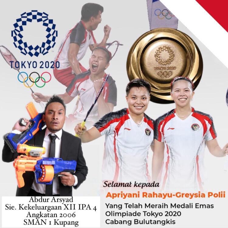 Bikin Senyum, Ucapan Selamat atas Medali Emas Olimpiade Greysia-Apriyani