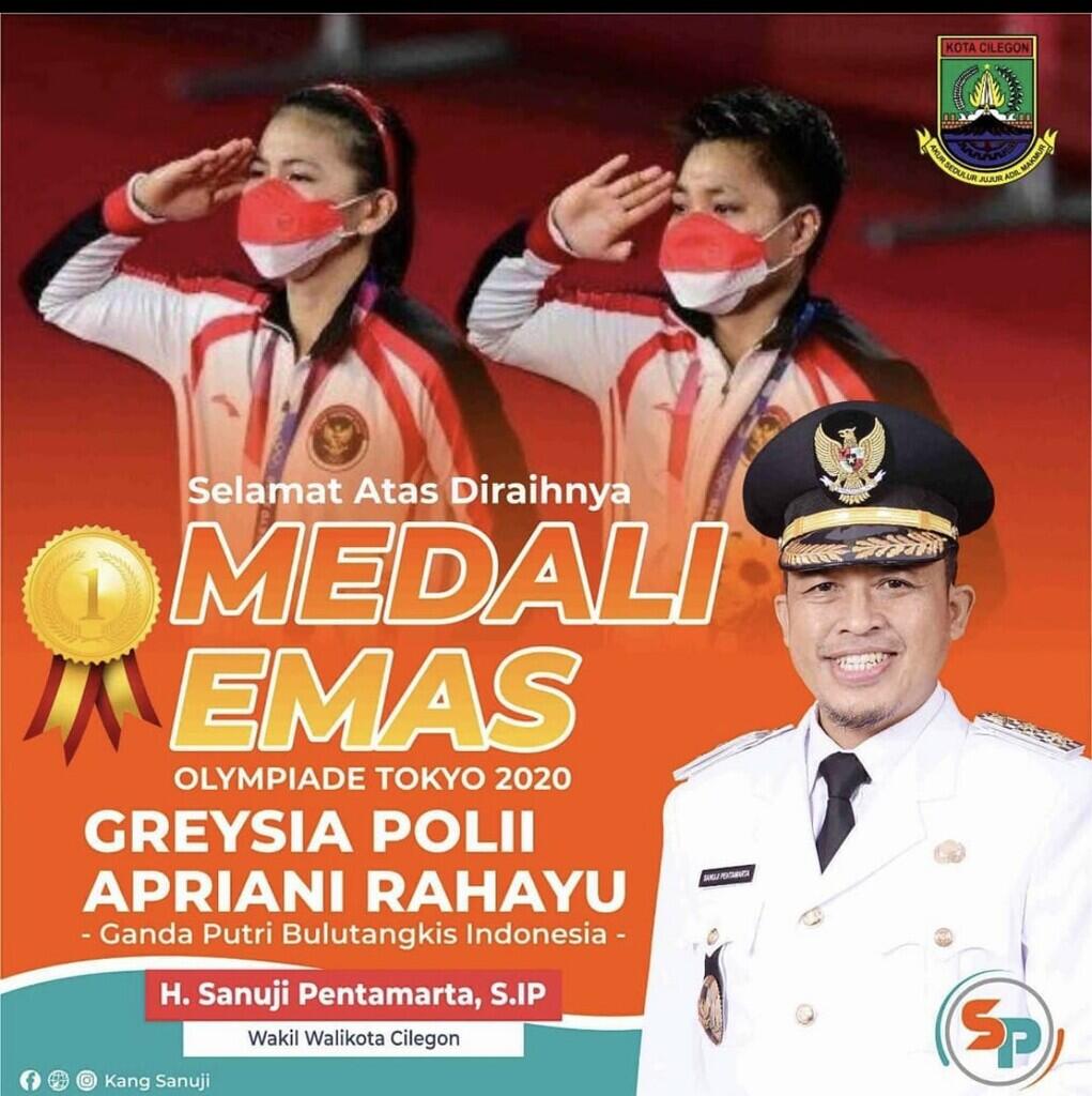 Bikin Senyum, Ucapan Selamat atas Medali Emas Olimpiade Greysia-Apriyani