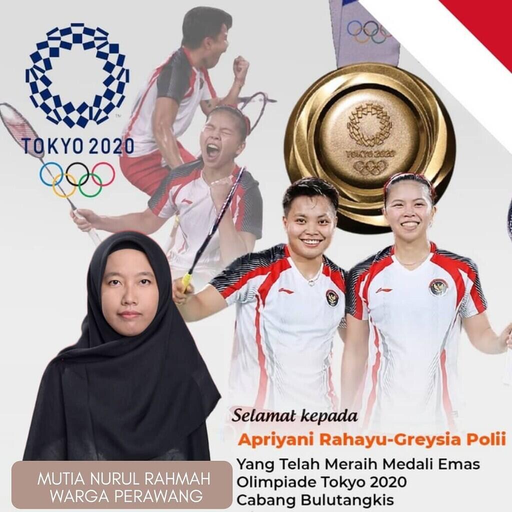 Bikin Senyum, Ucapan Selamat atas Medali Emas Olimpiade Greysia-Apriyani