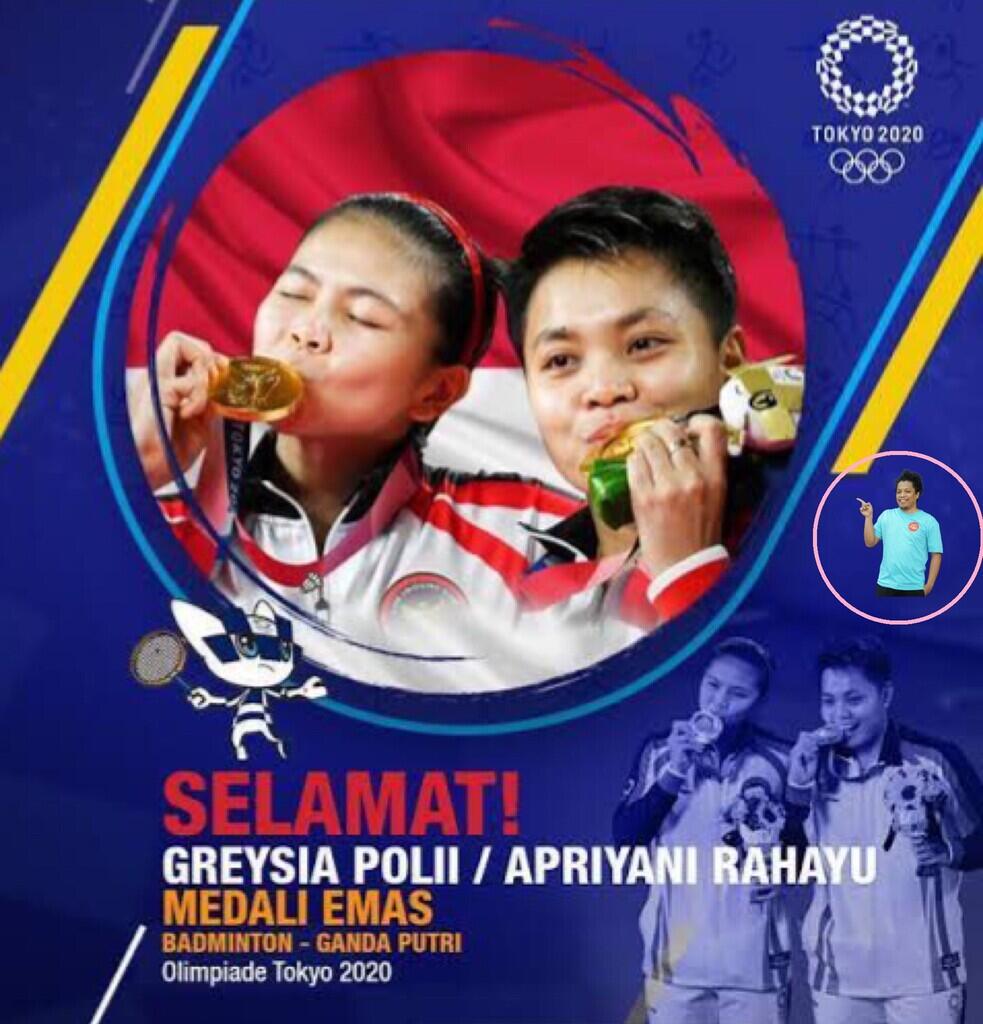 Bikin Senyum, Ucapan Selamat atas Medali Emas Olimpiade Greysia-Apriyani