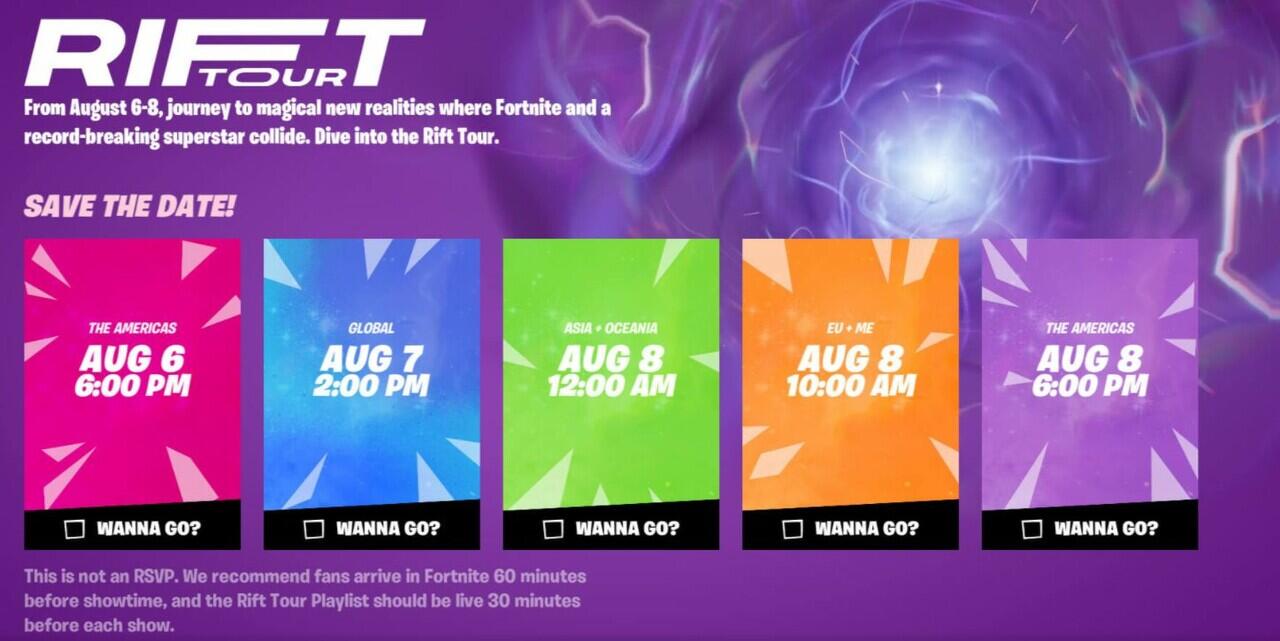 Kolaborasi Ariana Grande Bersama Fortnite Dalam Fortnite's Rift Tour