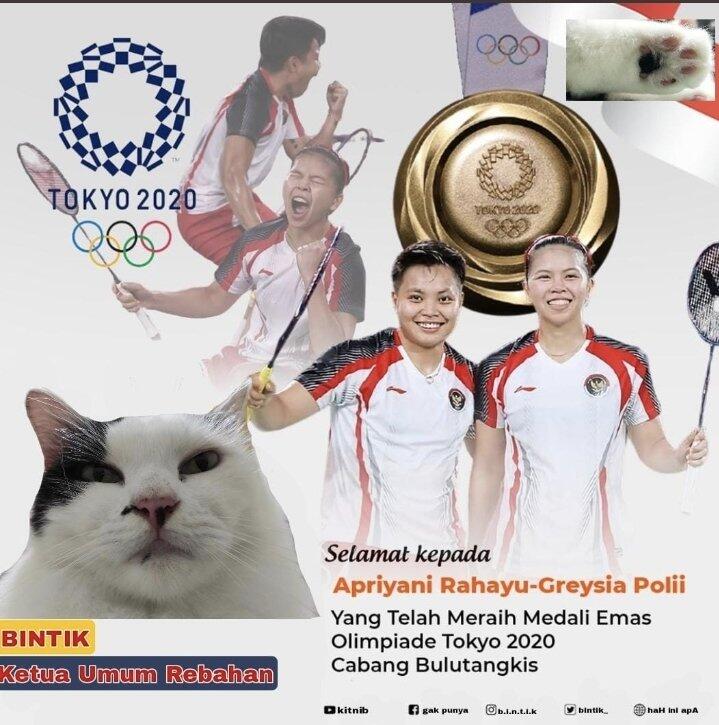 Kumpulan Meme Ucapan Selamat Kepada Greysia dan Apriani Atas Kemenangannya