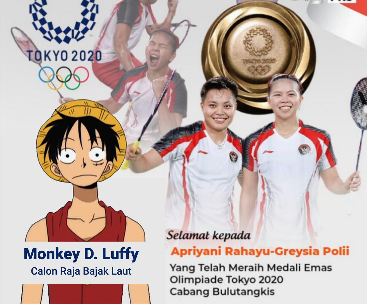 Kumpulan Meme Ucapan Selamat Kepada Greysia dan Apriani Atas Kemenangannya