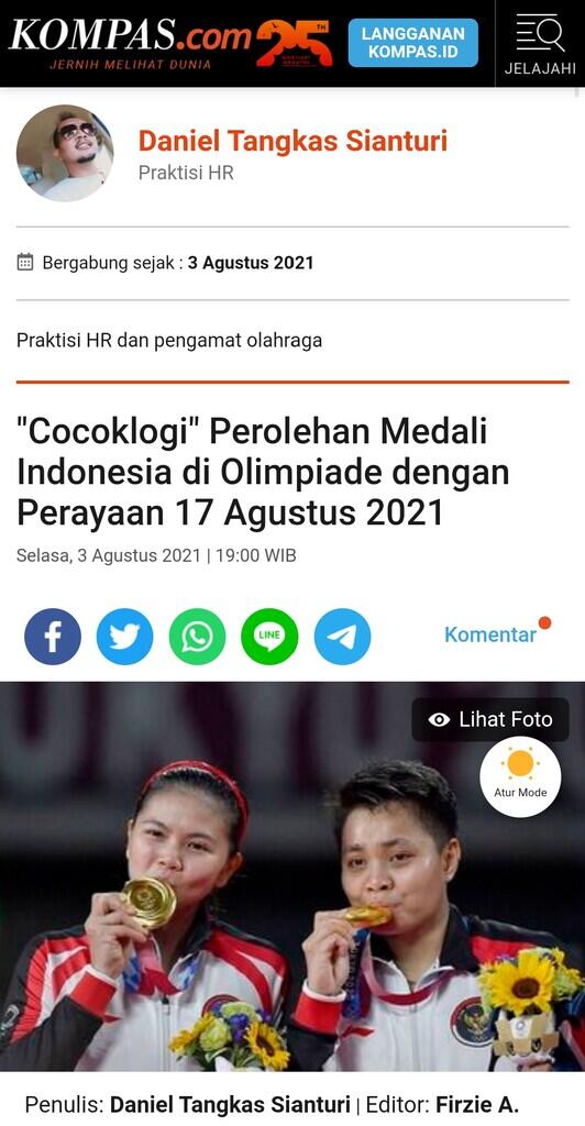 Cocoklogi Sempurna '17 Agustus 2021' dari Olimpiade Tokyo 2020 !!!