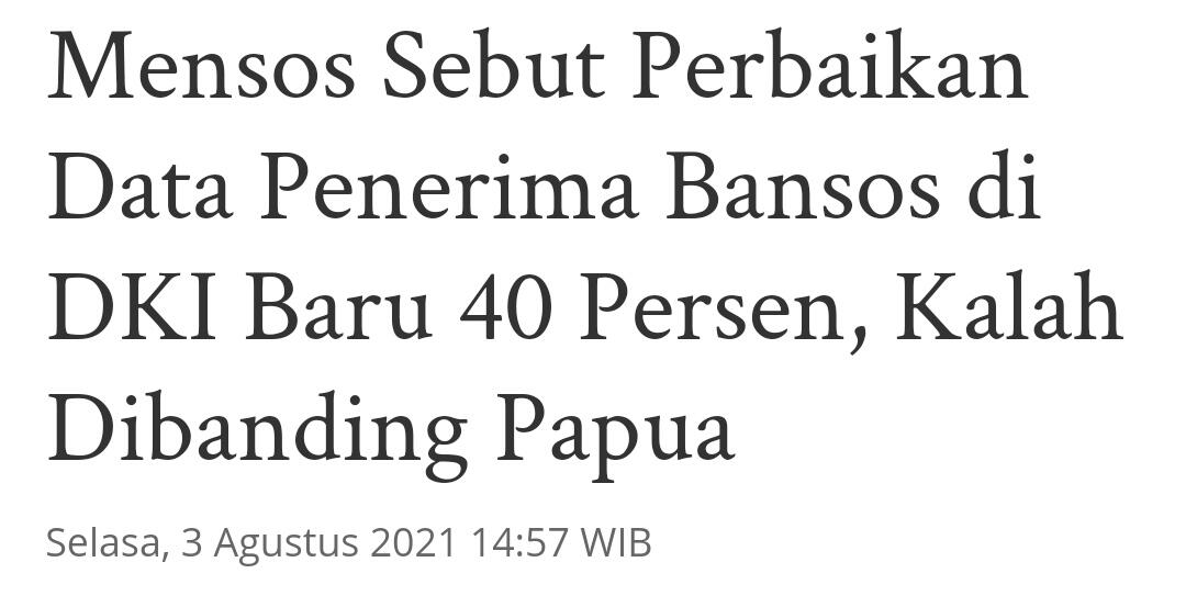 Anies Kirim Surat soal BST Telat Cair, Risma Sindir Perbaikan Data di Jakarta