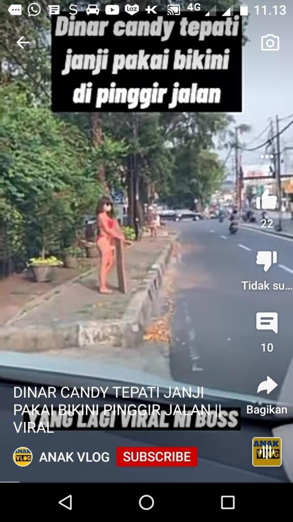 Dinar Candy Ditangkap Polisi, Pakai Bikini di Jalan

