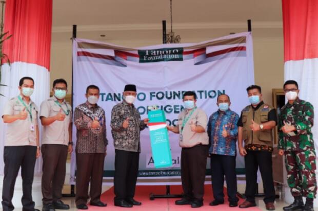 Dukung Nakes di Padang, Apical dan Tanoto Foundation Donasi 18 Ton Oksigen Cair