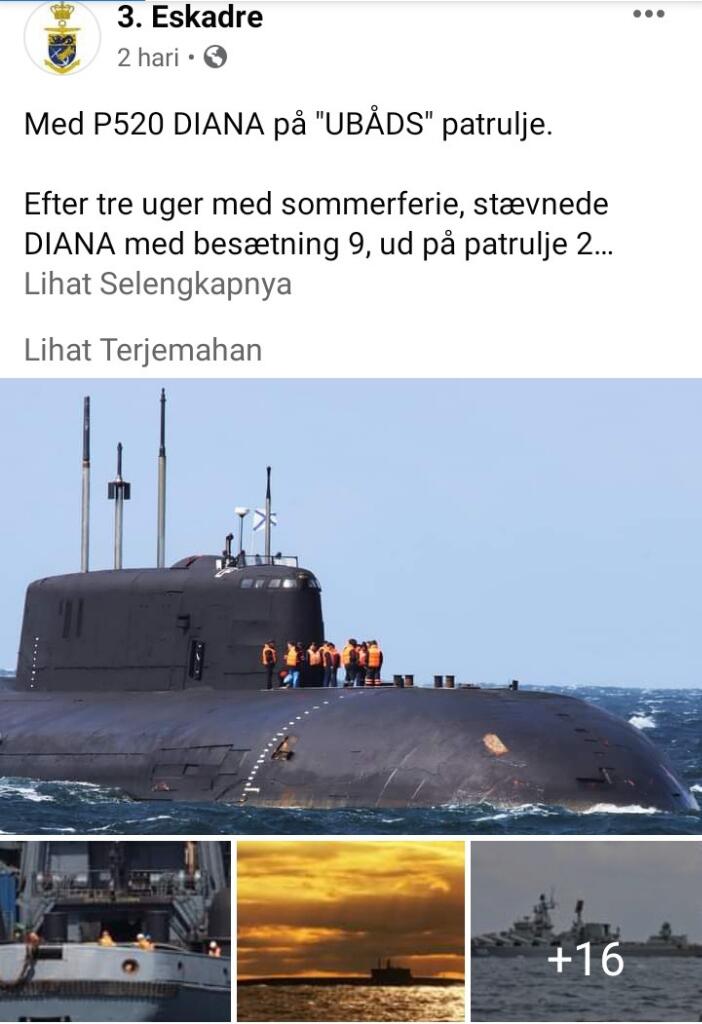 Bermasalah dengan Sistem Propulsi, Kapal Selam Nuklir Rusia Mogok di Perairan Denmark