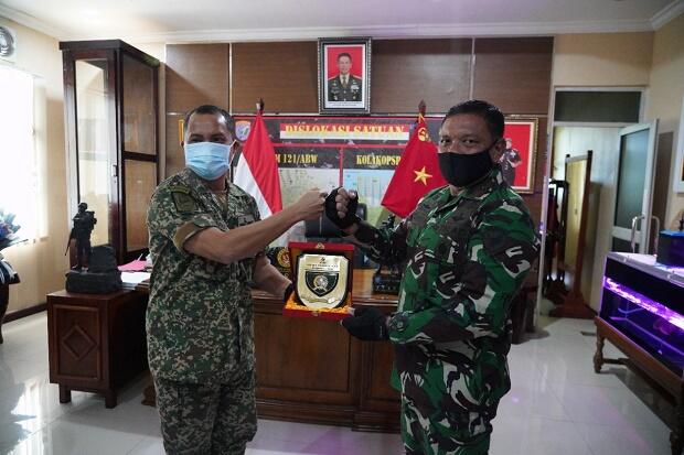 Jalin Kerja Sama, Danrem 121/Abw Terima Kunjungan TDM Malaysia