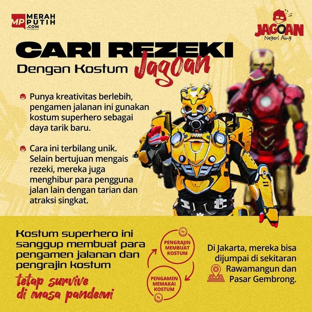 Cari Rezeki Dengan Kostum Jagoan