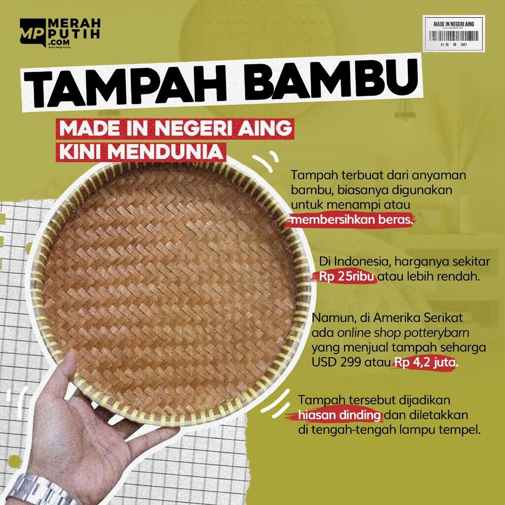 Tampah Bambu Made in Negeri Aing Kini Mendunia