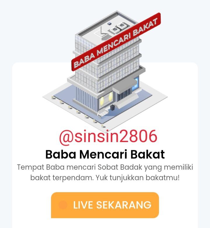 Yuk Unjuk Bakat Menyanyimu Di Lapak Baba Mencari Bakat Club Sobat Badak,Dijamin Seru!