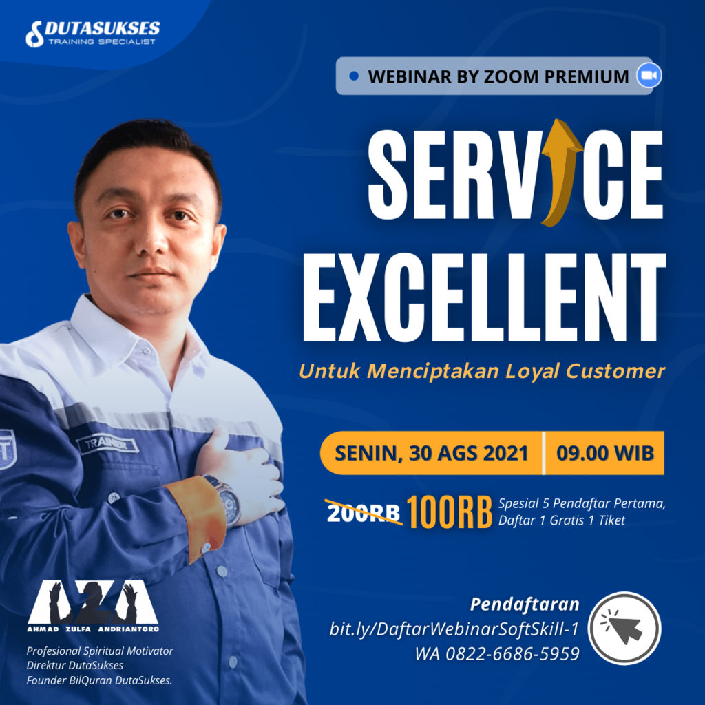 Webinar SERVICE EXCELLENT Untuk Menciptakan Loyal Customer