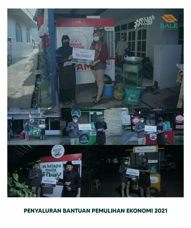 Harap Pelonggaran PPKM, Bale Zakat Sodaqoh Bagikan Ratusan Gerobak Street Food