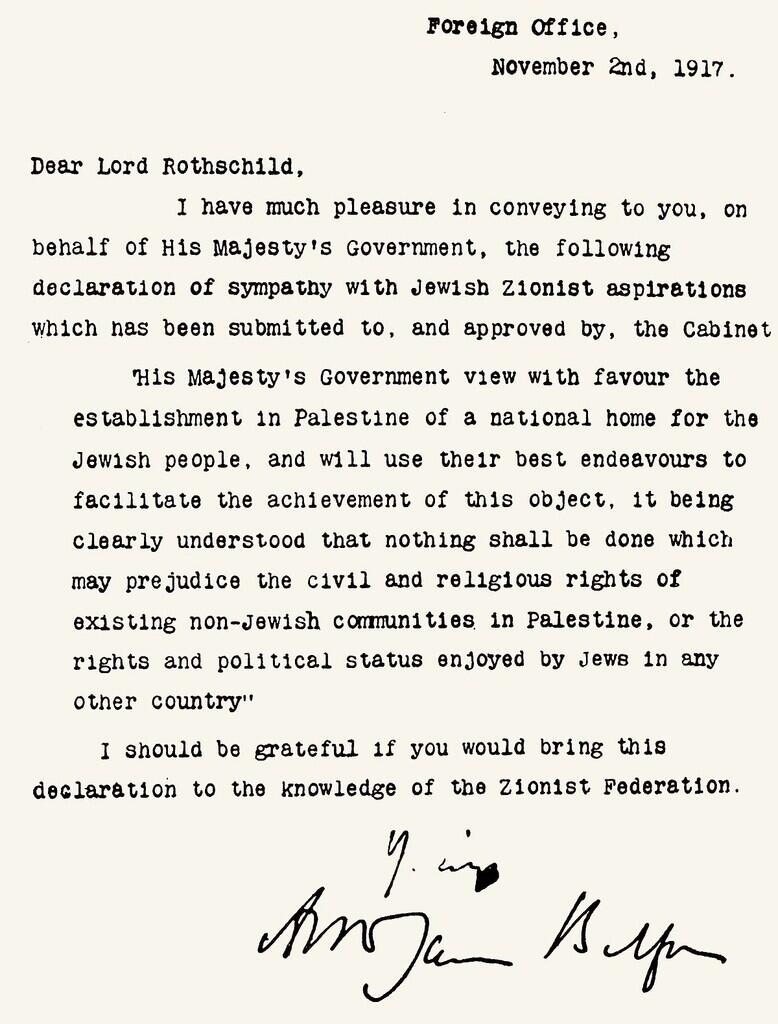 Deklarasi Balfour, Awal Masuknya Israel Ke Paletina